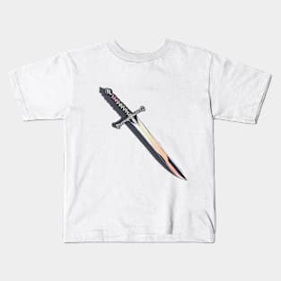 Sword Pastel shades Shadow Silhouette Anime Style Collection No. 357 Kids T-Shirt